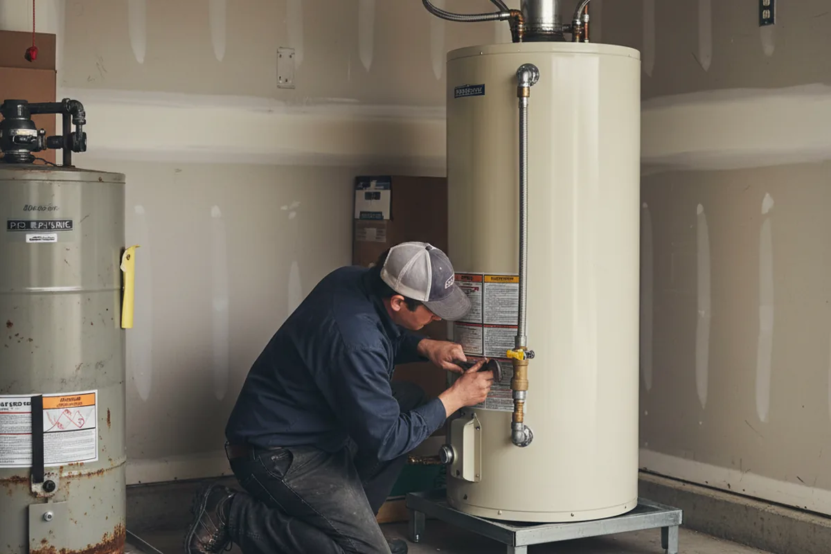 Water heater and shutoff valve replacement in Idyllwild